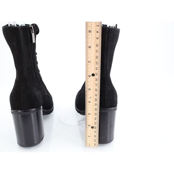 La Canadienne Parkera Waterproof Lug Boot Womens 8.5 Black Suede Lace Up Bootie - Picture 10 of 11